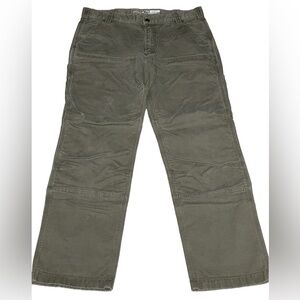 Carhartt Men's Greenish Gray Rugged Flex Relaxed Fit Canvas Utility Pants 35x32